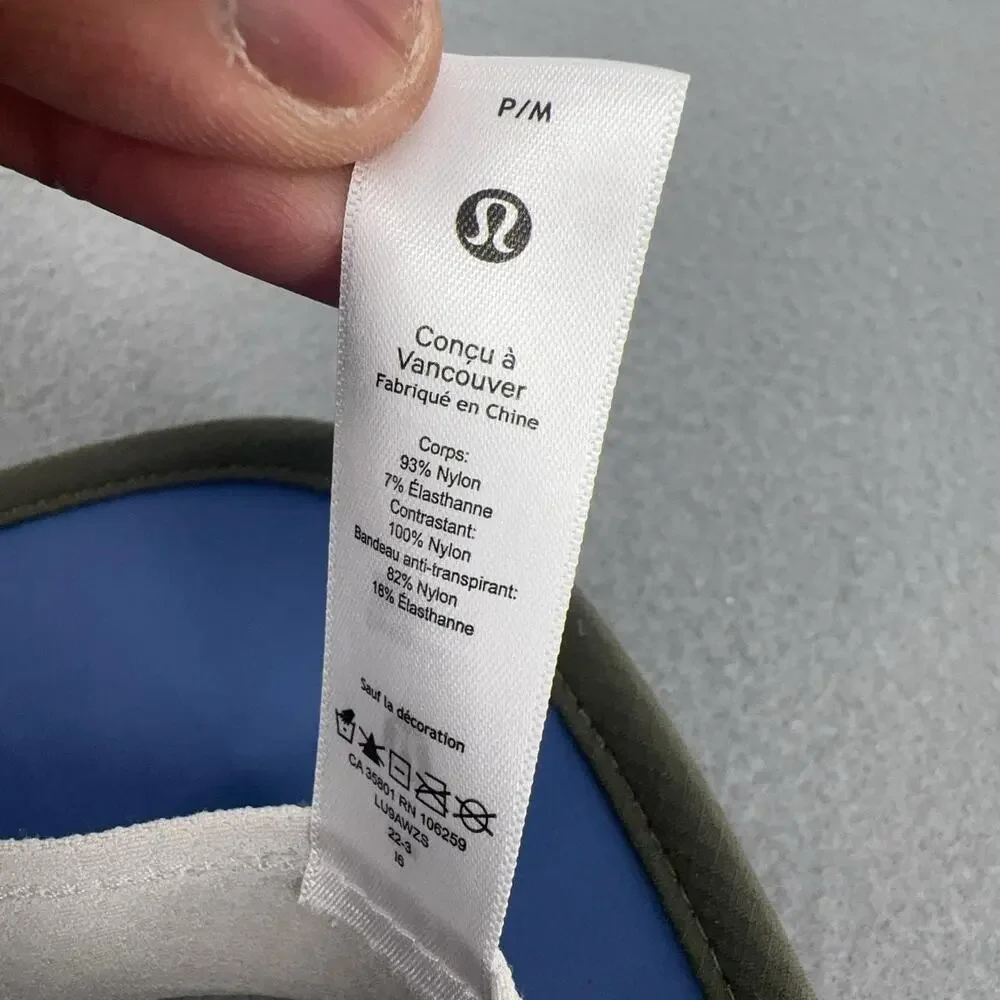 Lululemon Ripstop Multi Panel Running Hat S M Blue Green White Colorblock